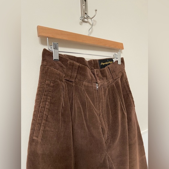 Giorgio Sant’Angelo Brown Corduroy Tapered Style  High-Waist Pants Size 10 - Picture 6 of 10